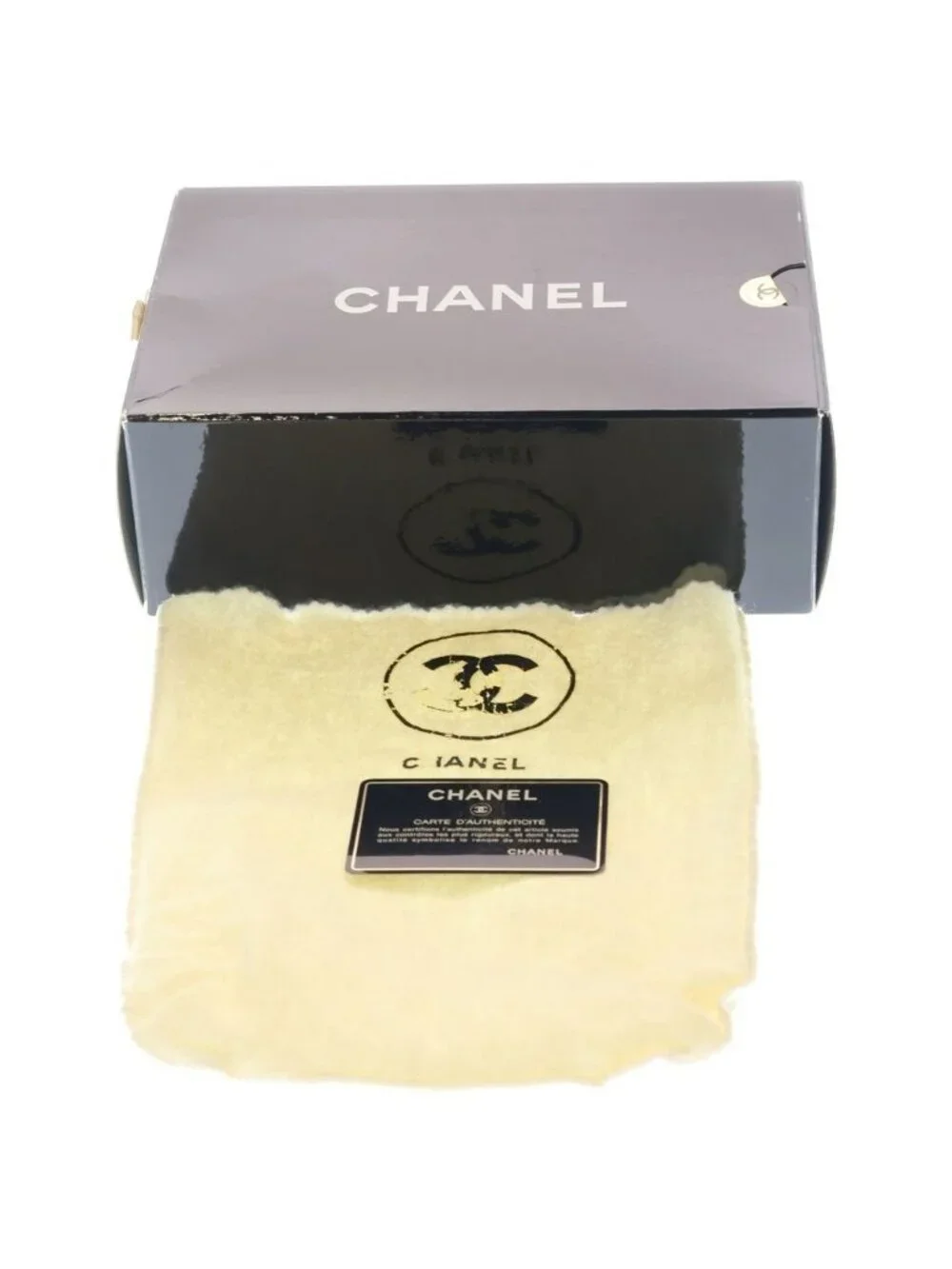 Chanel Mini Quilted S Flap S Chain Shoulder Bag Black Lambskin Gold